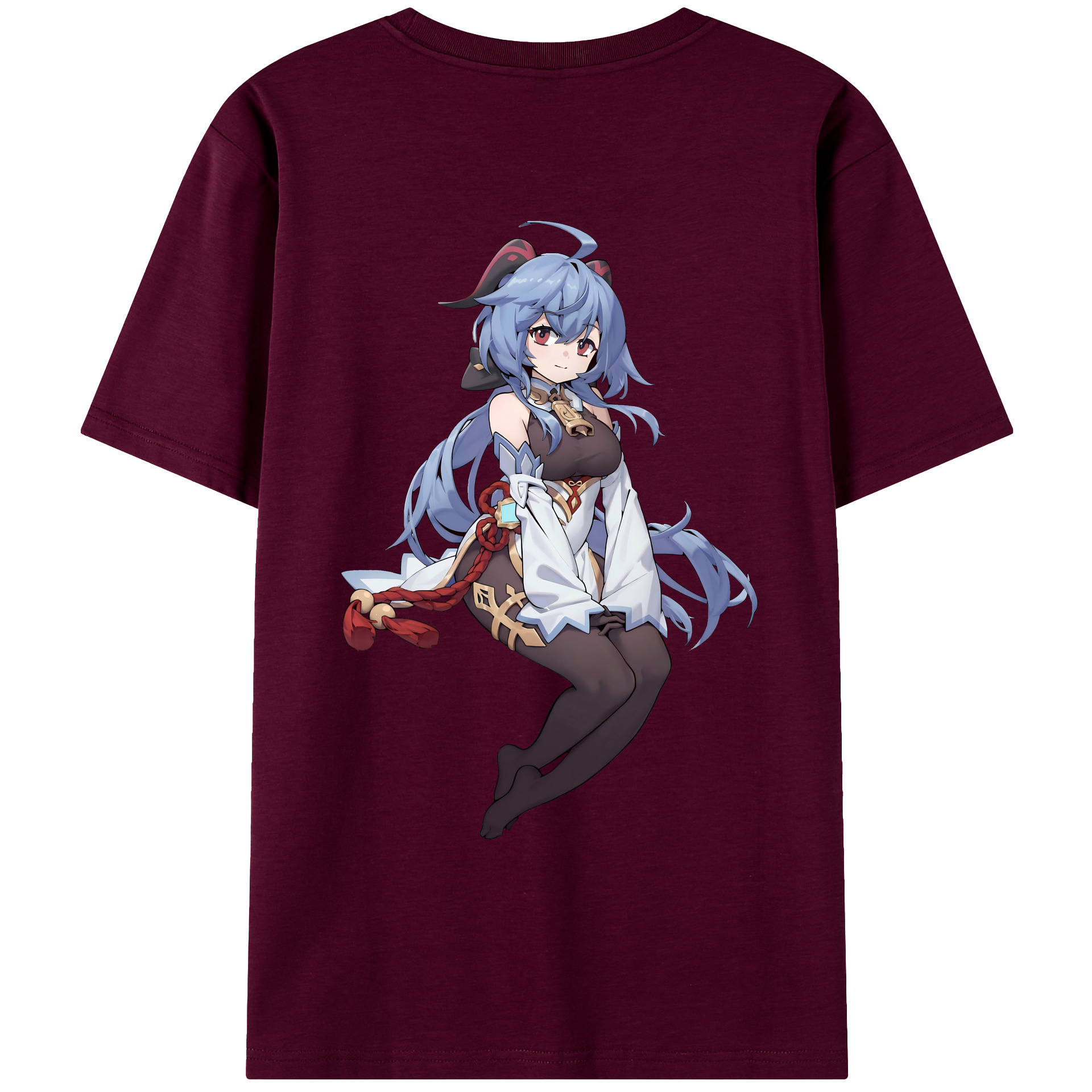 げんし神 甘雨 かんう genshin Ganyu レディース半袖Tシャツ(バックプリント)
